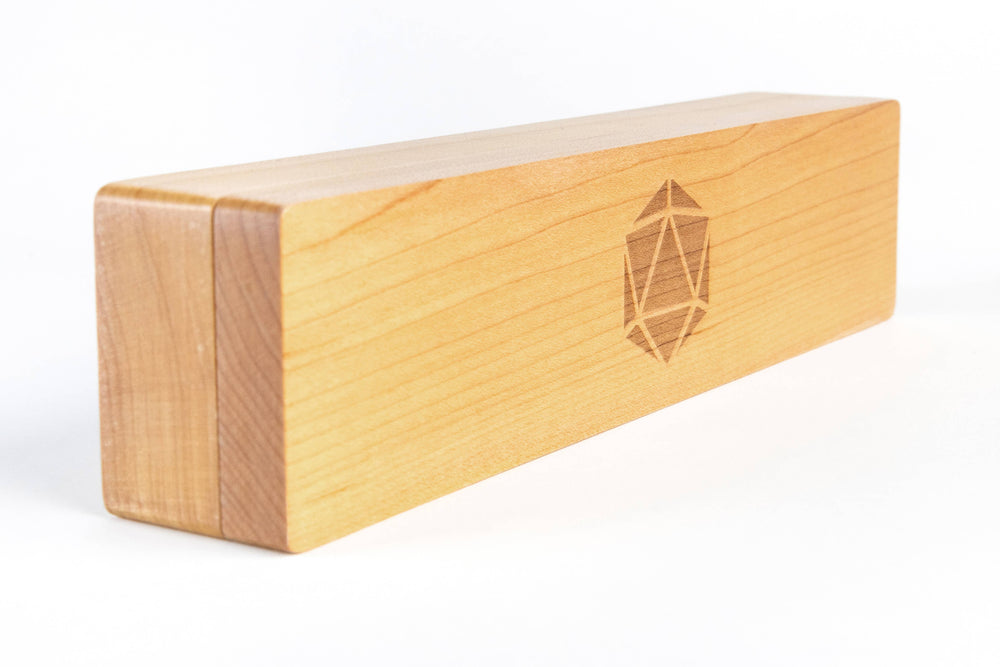 Wood Dice Cases: Vault Style 3 Woods Available: Purple Heart