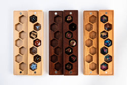 Wood Dice Cases: Vault Style 3 Woods Available: Purple Heart