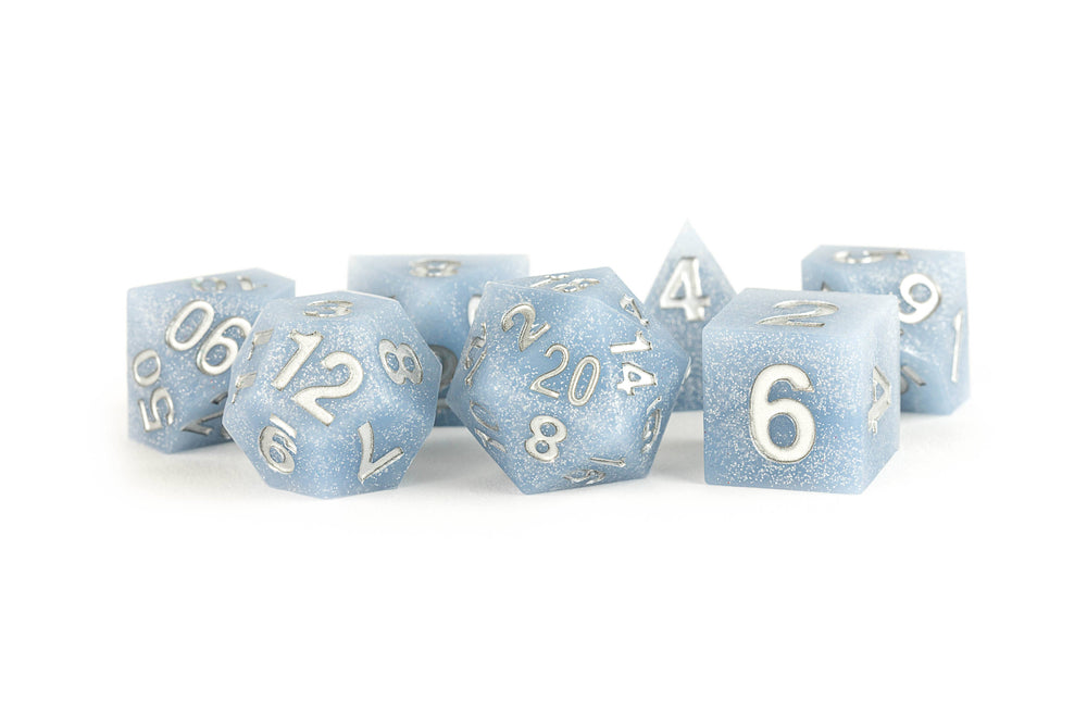 UNIQUE Sharp Edge Silicone Rubber Dice Set: Regal Ricochet