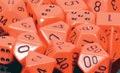 Picture of the Dice: Opaque Orange / Black 7 Dice Set - CHX25403