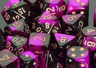 Picture of the Dice: Black-Purple/Gold Gemini 12mm D6 Dice Block (12) - CHX26840