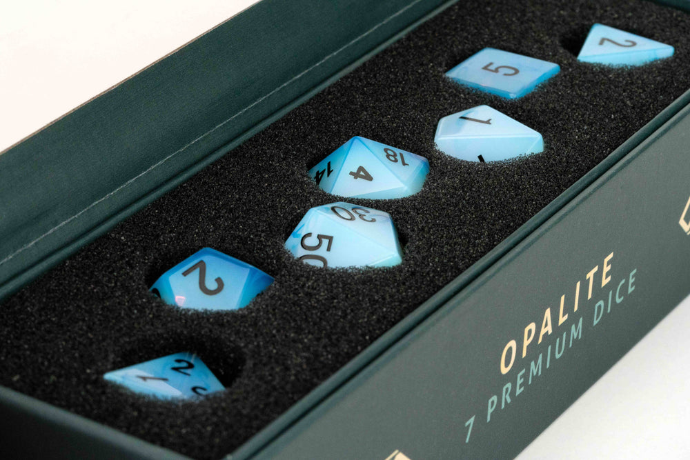 Mystic Mines Gemstone Poly Dice Sets: UPGRADED PACKAGING: Blue Sandstone