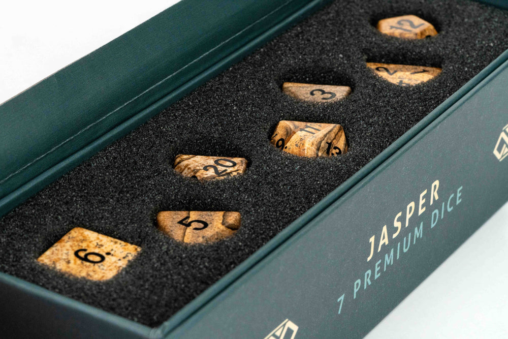 Mystic Mines Gemstone Poly Dice Sets: UPGRADED PACKAGING: Blue Sandstone