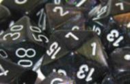 Picture of the Dice: 36 Smoke w/silver Borealis 12mm D6 Dice Block (12) - CHX27828