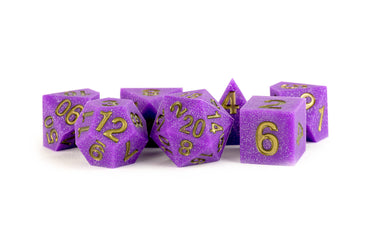 UNIQUE Sharp Edge Silicone Rubber Dice Set: Regal Ricochet