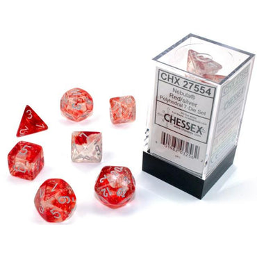 RPG Dice Set (7) - Nebula Red/Silver (CHX27554)