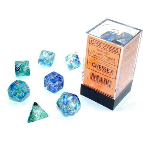 RPG Dice Set (7) - Nebula Oceanic/Gold (CHX27556)