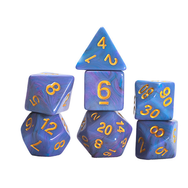 7-Die Set Unicorn: Blue