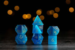 Mystic Mines Gemstone Poly Dice Sets: UPGRADED PACKAGING: Blue Sandstone