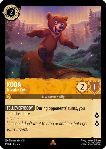 Koda - Talkative Cub (1/204) [Shimmering Skies]