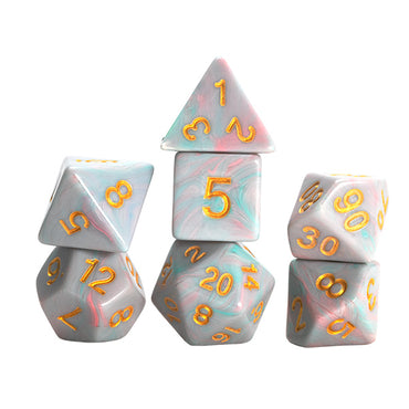 7-Die Set Unicorn: Teal