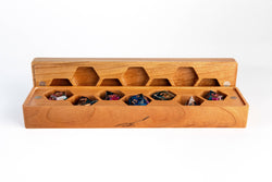 Wood Dice Cases: Vault Style 3 Woods Available: Purple Heart