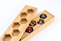 Wood Dice Cases: Vault Style 3 Woods Available: Purple Heart