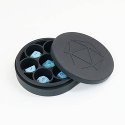 UNIQUE Round Silicone Dice Case (4 Colors): Solid Black