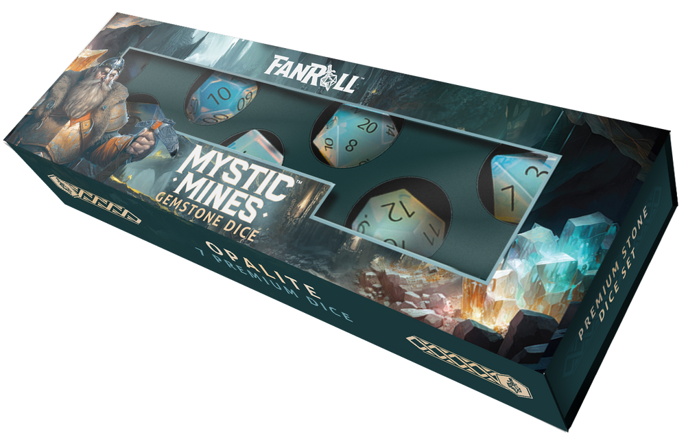 Mystic Mines Gemstone Poly Dice Sets: UPGRADED PACKAGING: Blue Sandstone