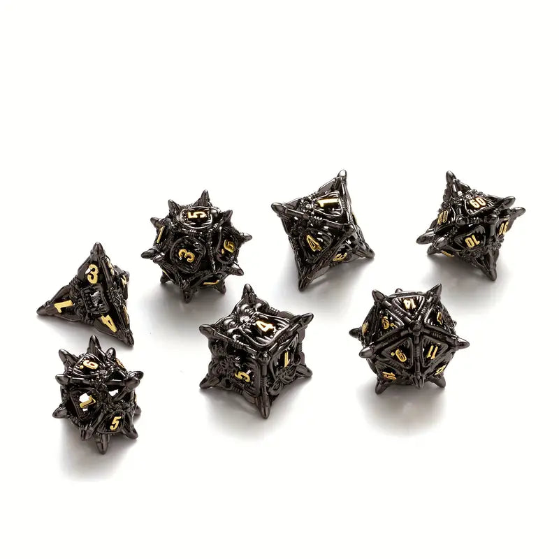 Metal Dice Set Monster Face