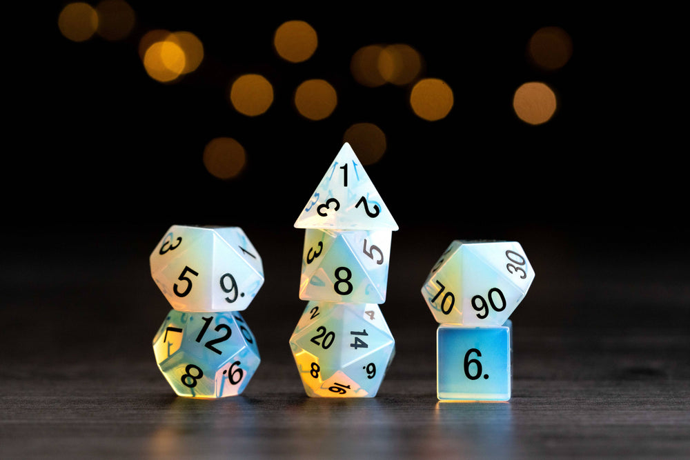 Mystic Mines Gemstone Poly Dice Sets: UPGRADED PACKAGING: Blue Sandstone