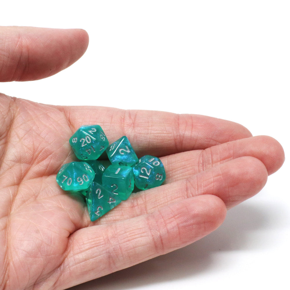 RPG Critling Dice Set (7) - Aqua Sparkle