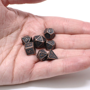 Metal RPG Critling Dice Set (7) - Dark Copper