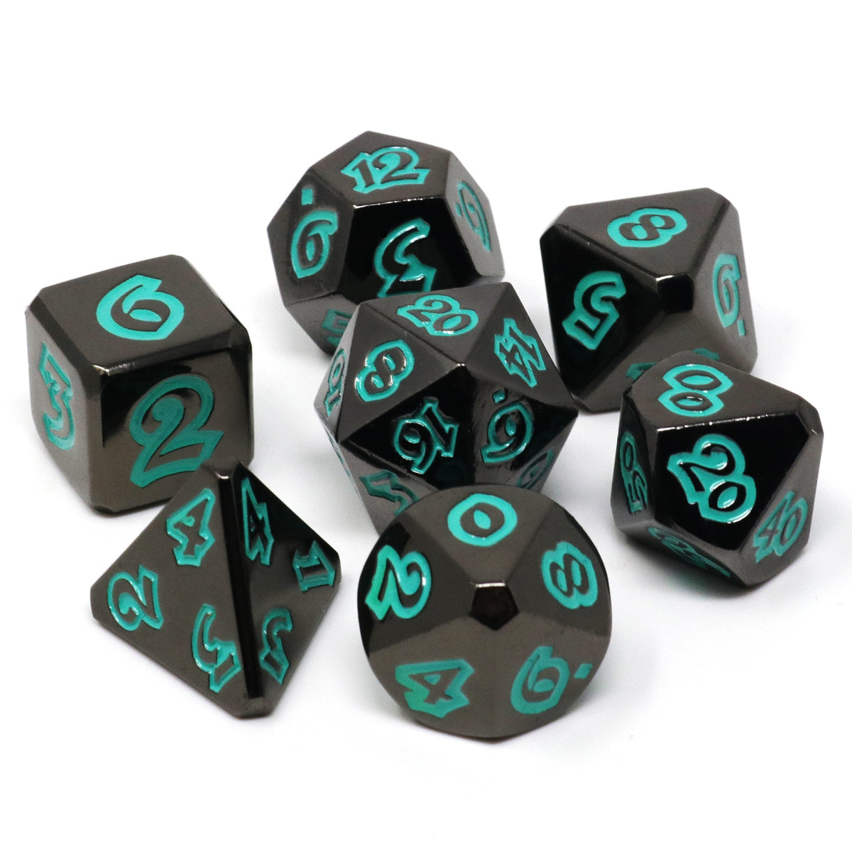 Metal RPG Dice Set (7) - Lumina Forbidden Lagoon