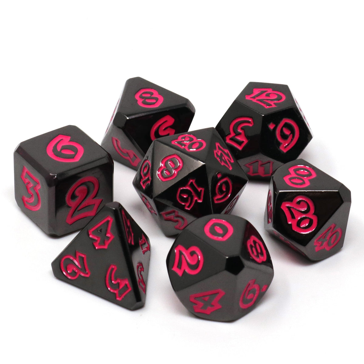 Metal RPG Dice Set (7) - Lumina Death Blossom