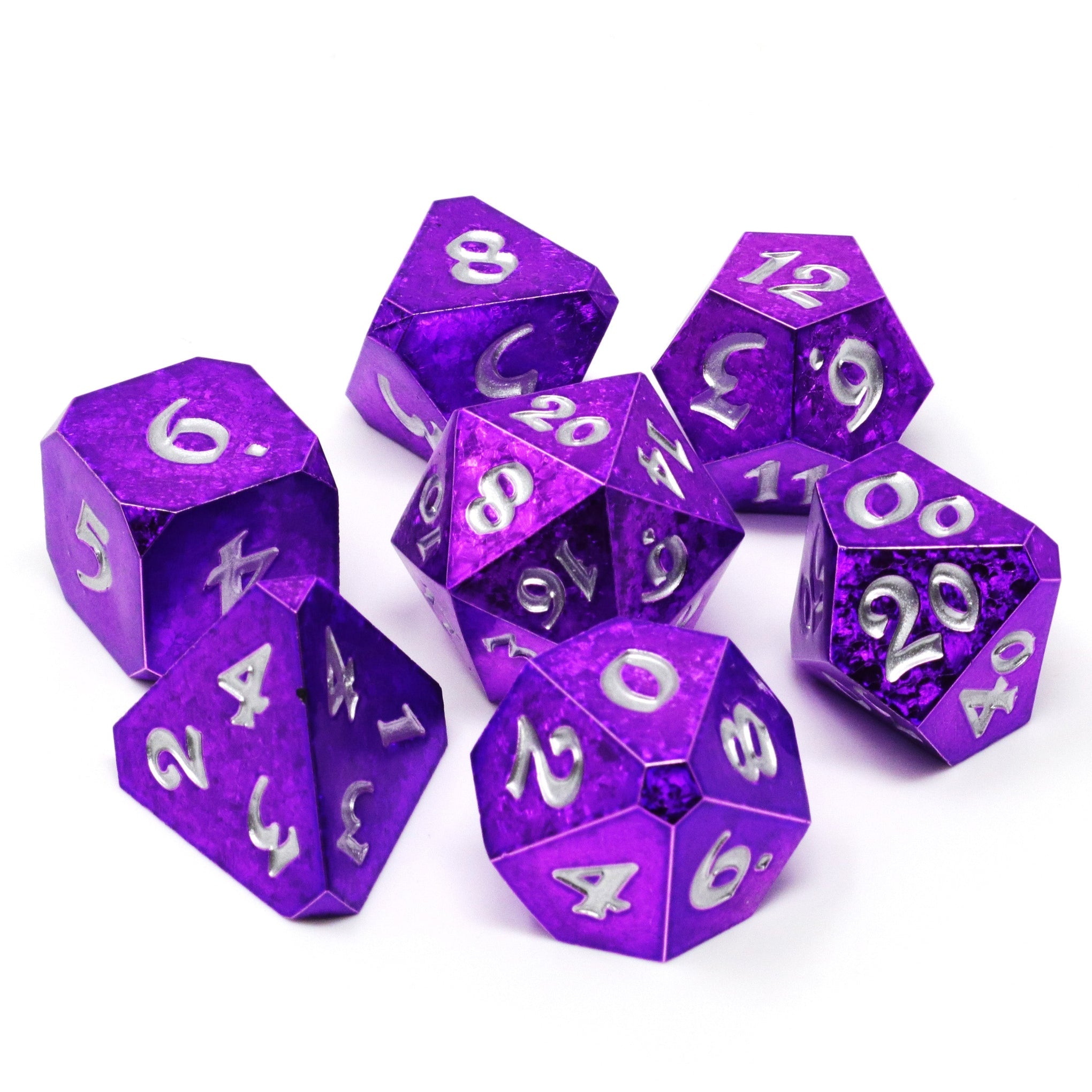 RPG Dice Set (7) - Voidreaver w/ Silver