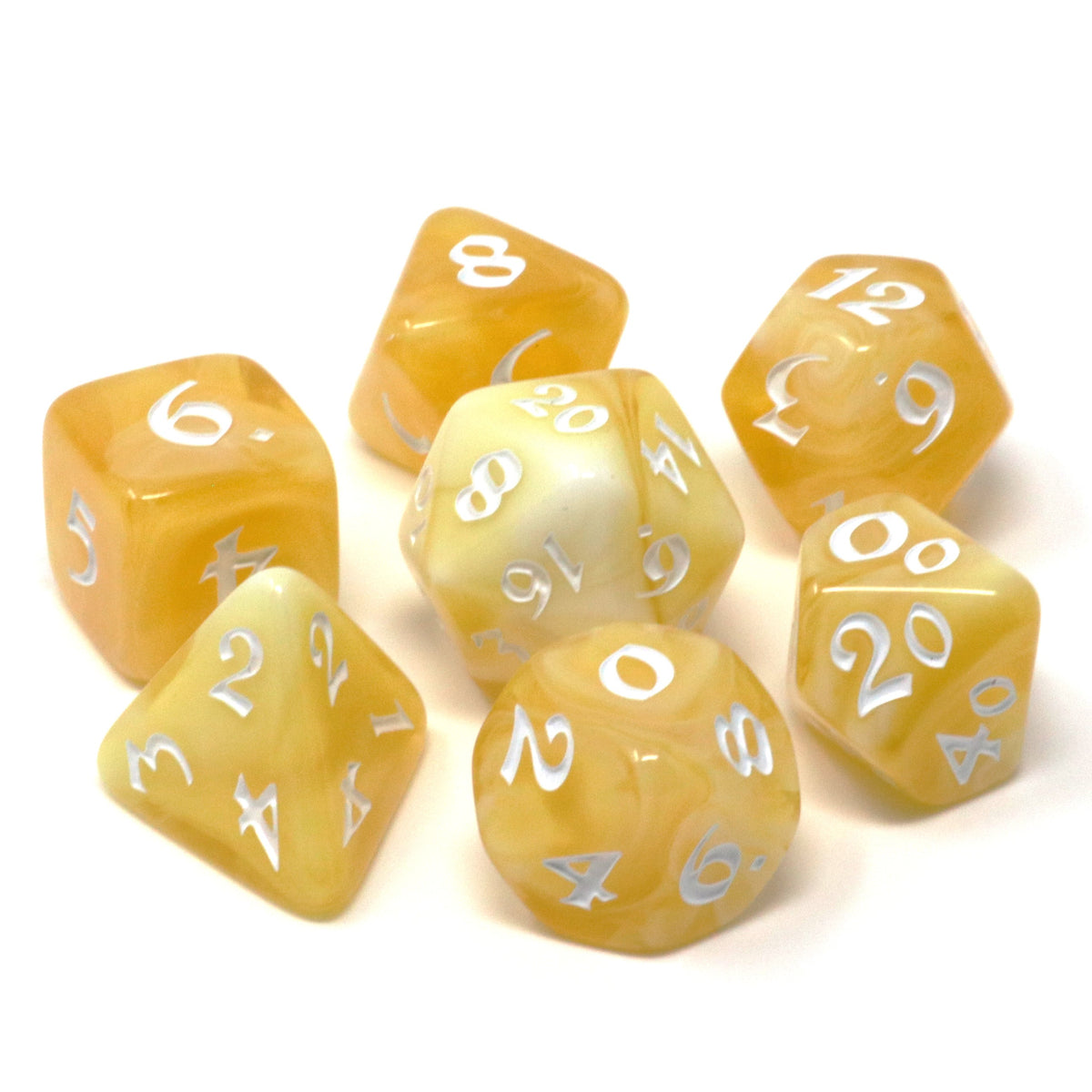 RPG Dice Set (7) - Divine Daybreak