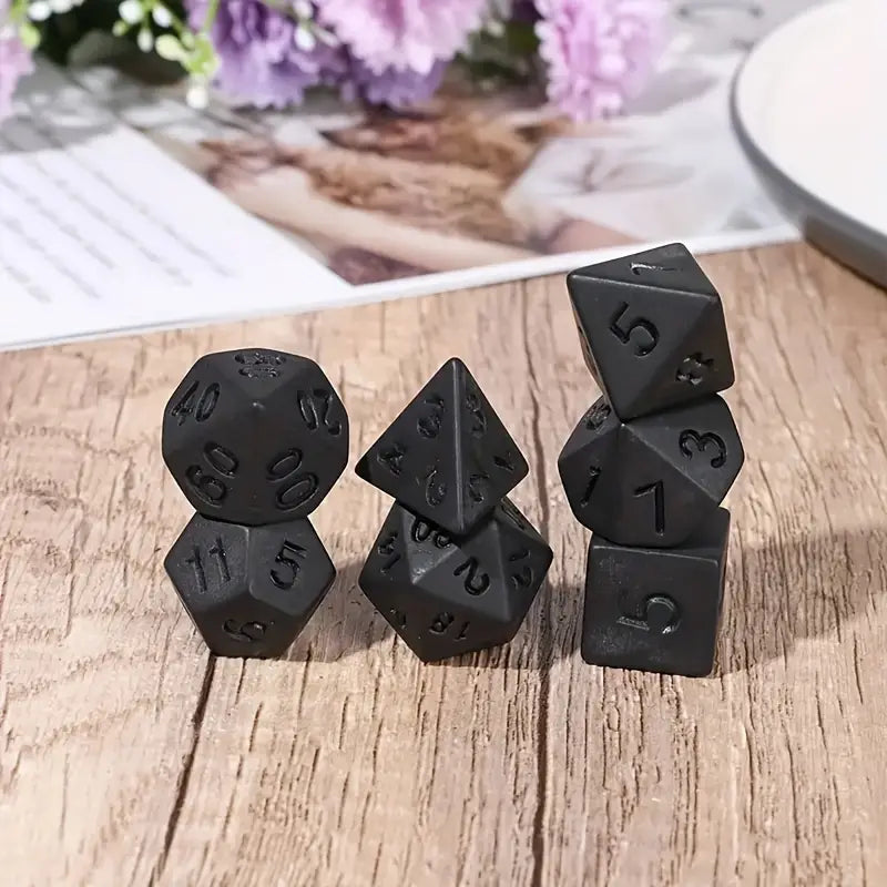 Acrylic Dice Set Matte Black