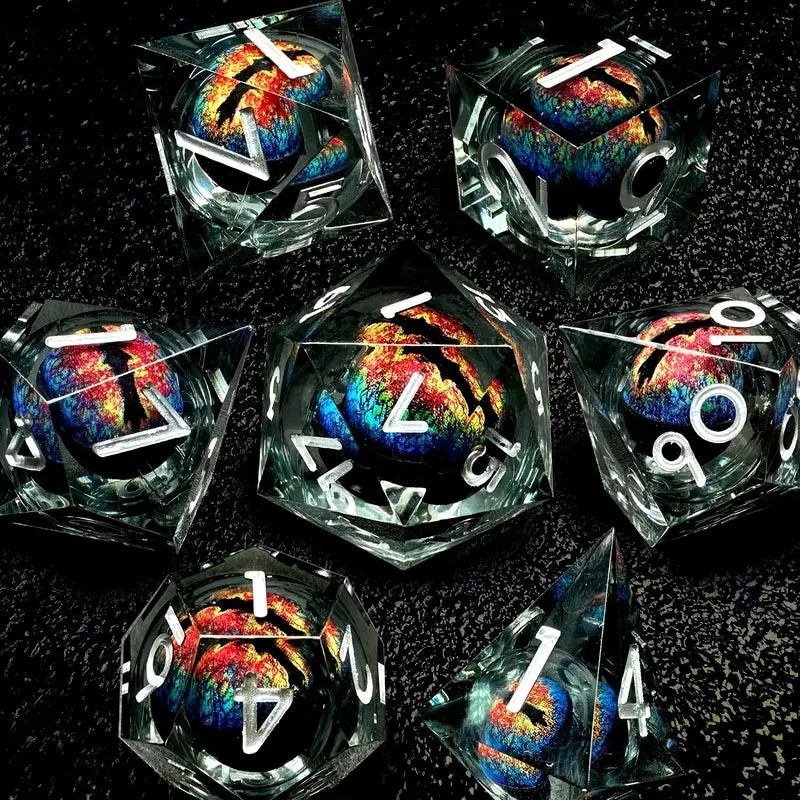 Resin Dice Set Dragon Eye Core