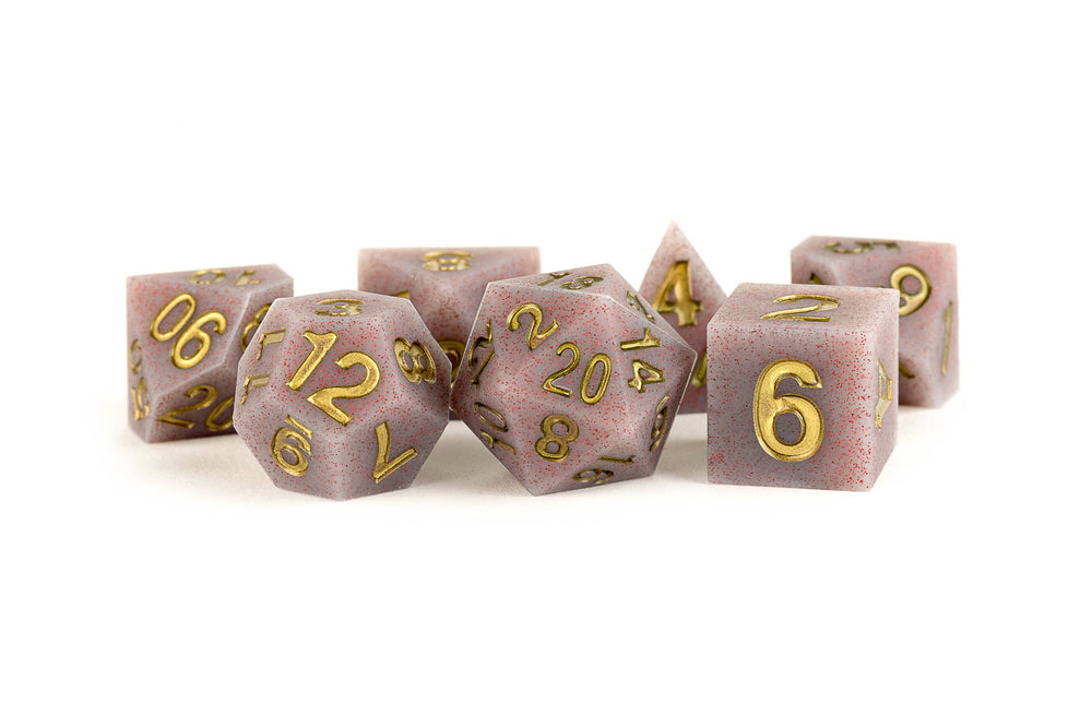 UNIQUE Sharp Edge Silicone Rubber Dice Set: Regal Ricochet