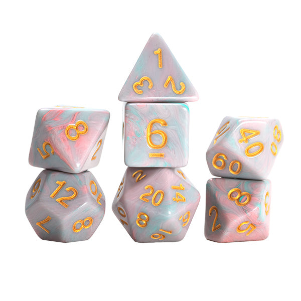 7-Die Set Unicorn: Pink