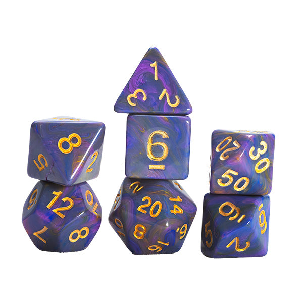 7-Die Set Unicorn: Purple