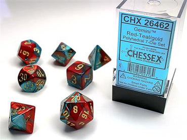 RPG Dice Set (7) - Gemini Red-Teal/Gold (CHX26462)