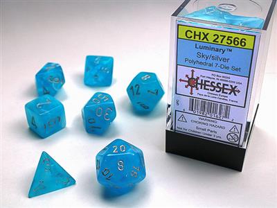 RPG Dice Set (7) - Luminary Sky/Silver (CHX27566)