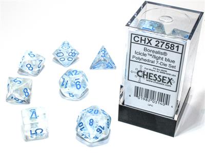 RPG Dice Set (7) - Borealis Icicle/Light Blue (CHX27581)