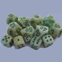 16mm D6 Dice Block (12) -Green/Dark Green (27609)