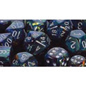 16mm D6 Dice Block (12) -Green/Silver (27645)