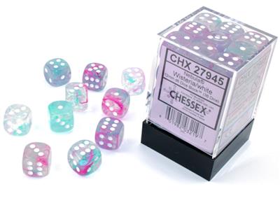 12mm D6 Dice Block (36) - Nebula Wisteria/White (CHX27945)