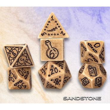 7-Die Set Illusory Stone - Sandstone/Black