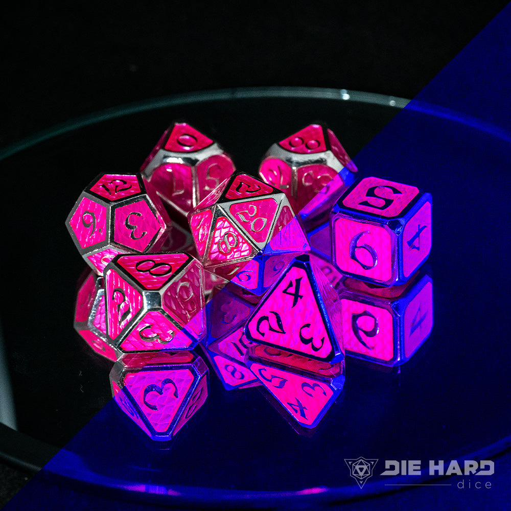 Metal RPG Dice Set (7) - AfterDark Drakona Aragonite