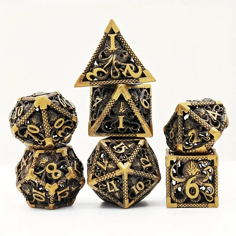 Metal Dice Set Hollow Cthulhu