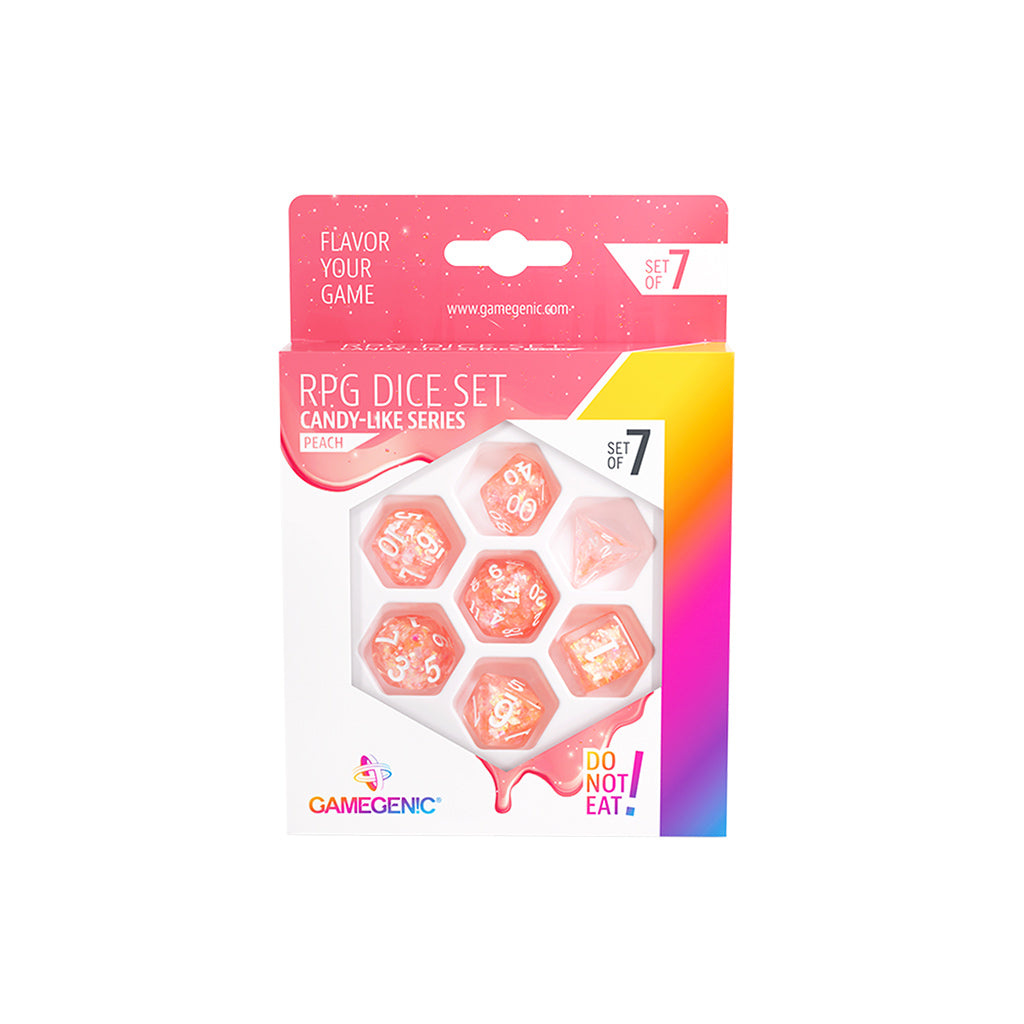 RPG Dice Set (7): Candy Series - Peach