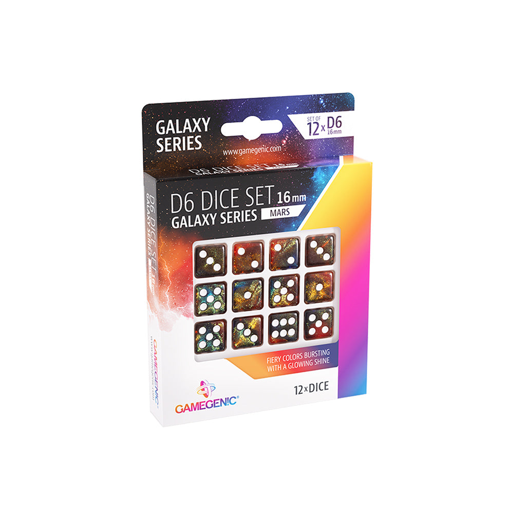 16mm D6 Dice Block (12) - Galaxy Series: Mars