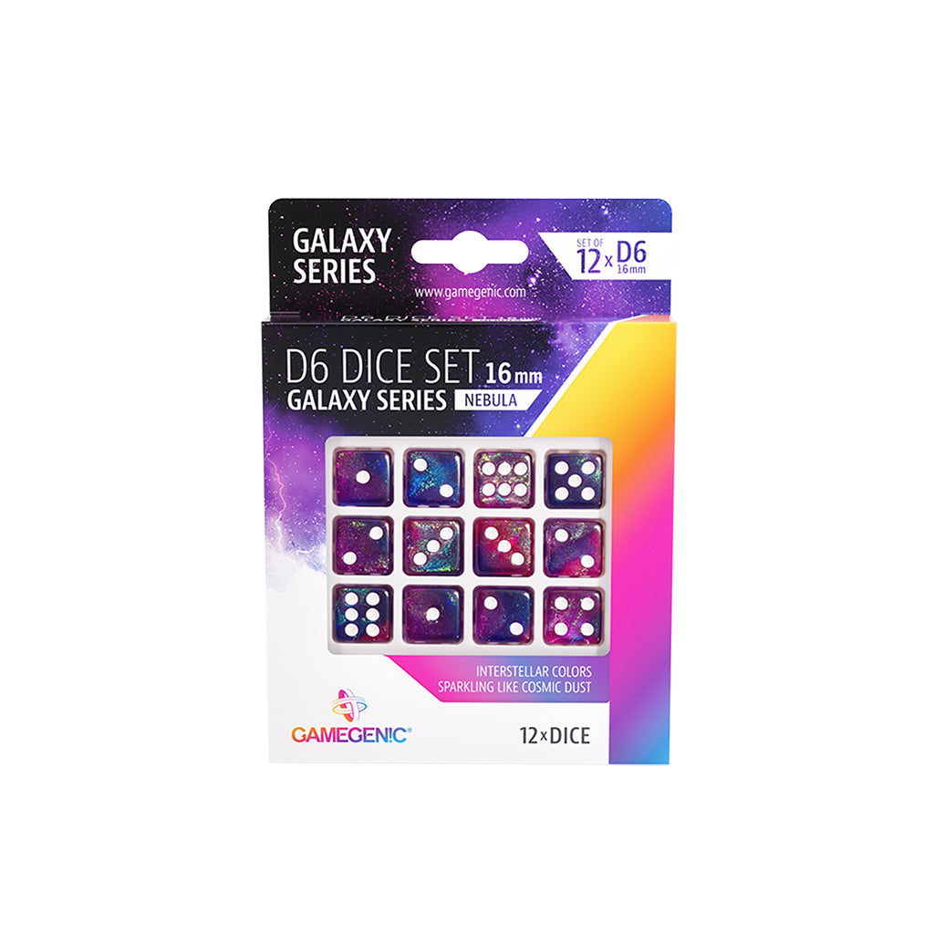 16mm D6 Dice Block (12) - Galaxy Series: Nebula