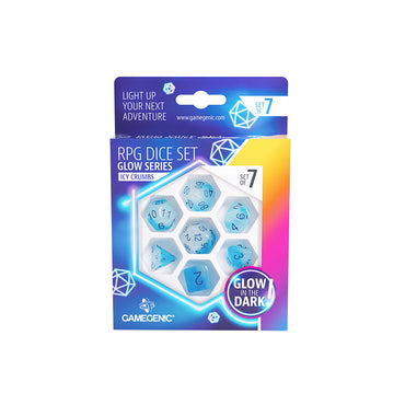 RPG Dice Set (7): Glow Series - Icy Crumbs