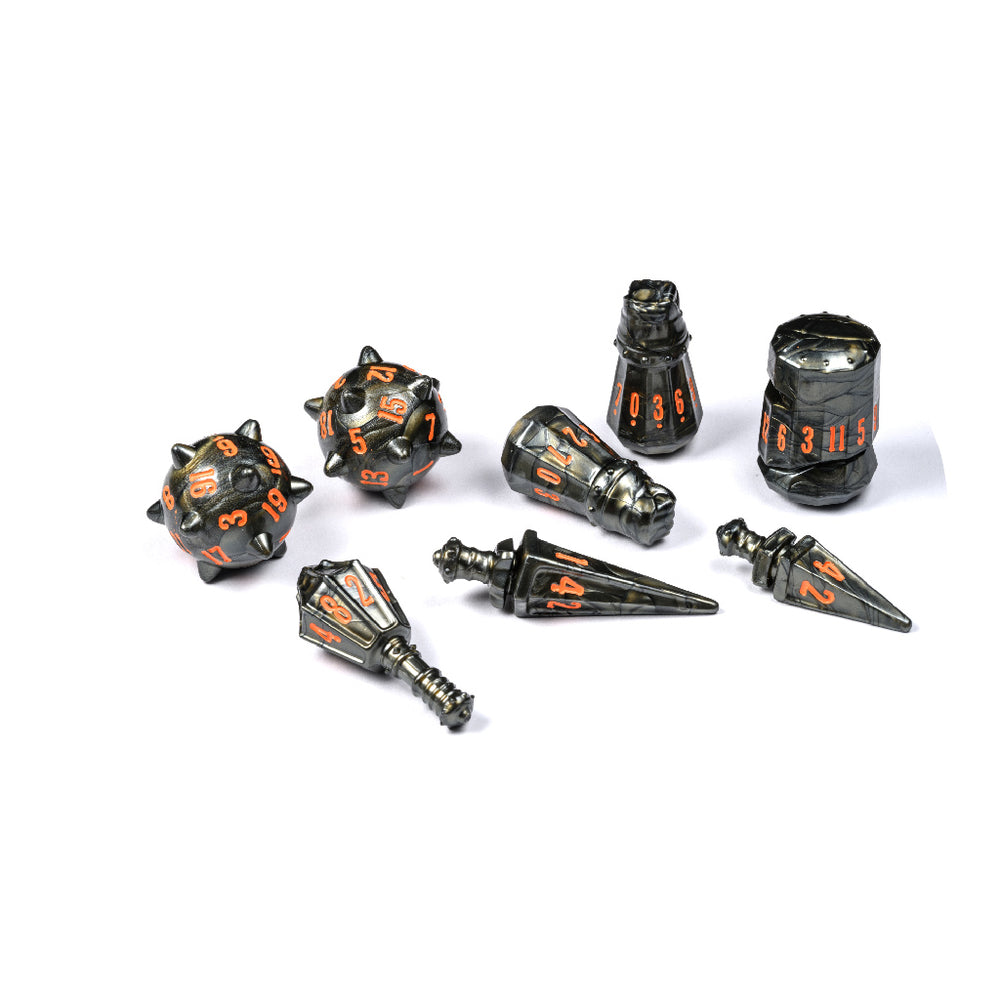 Polyhero Dice Set: Warrior - Steel Grey