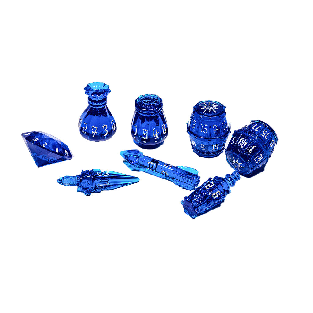 Polyhero Dice Set: Rogue - Sapphire Scoundrel